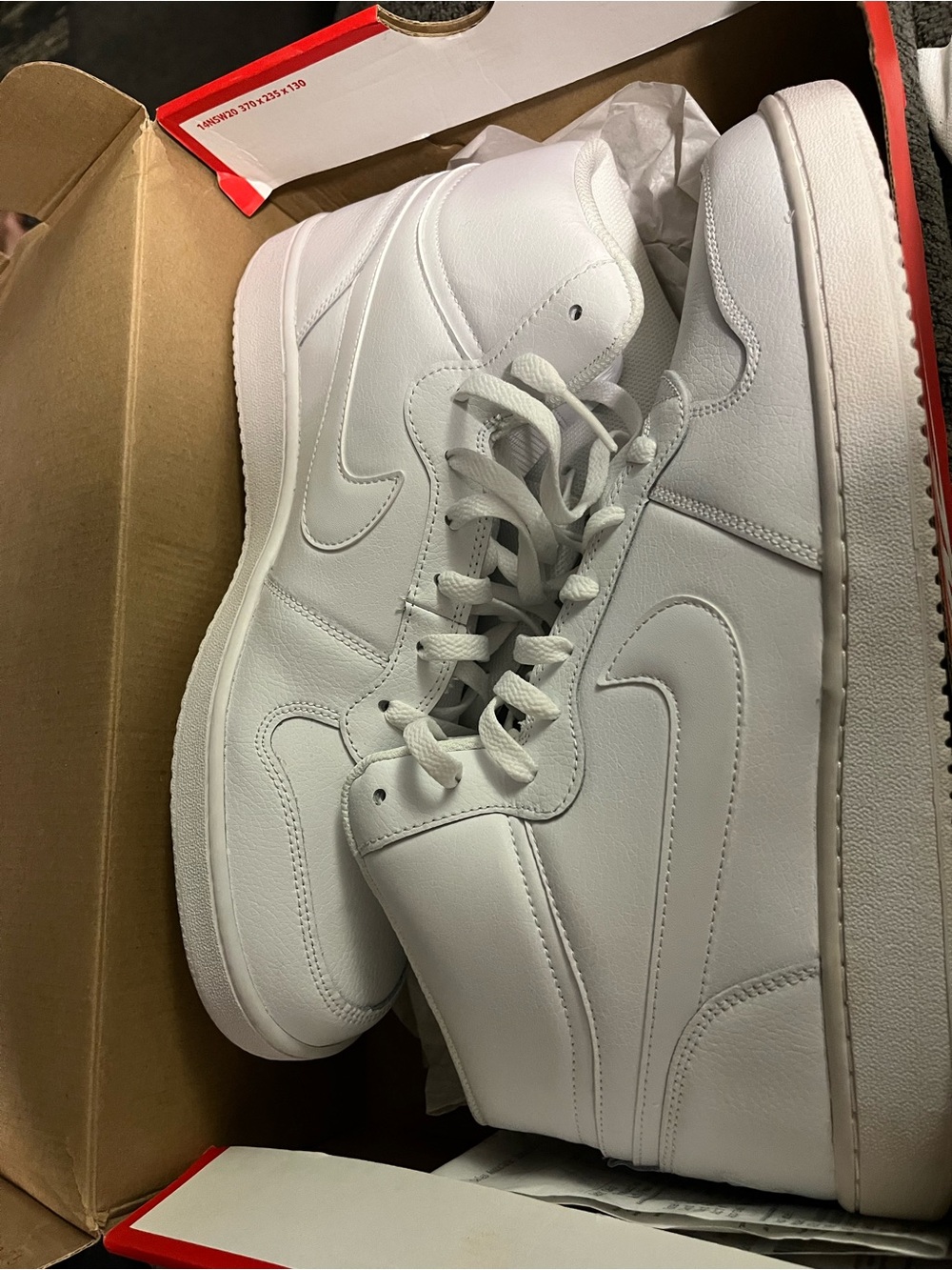 Nike White Men's High-Top Athletic Sneakers